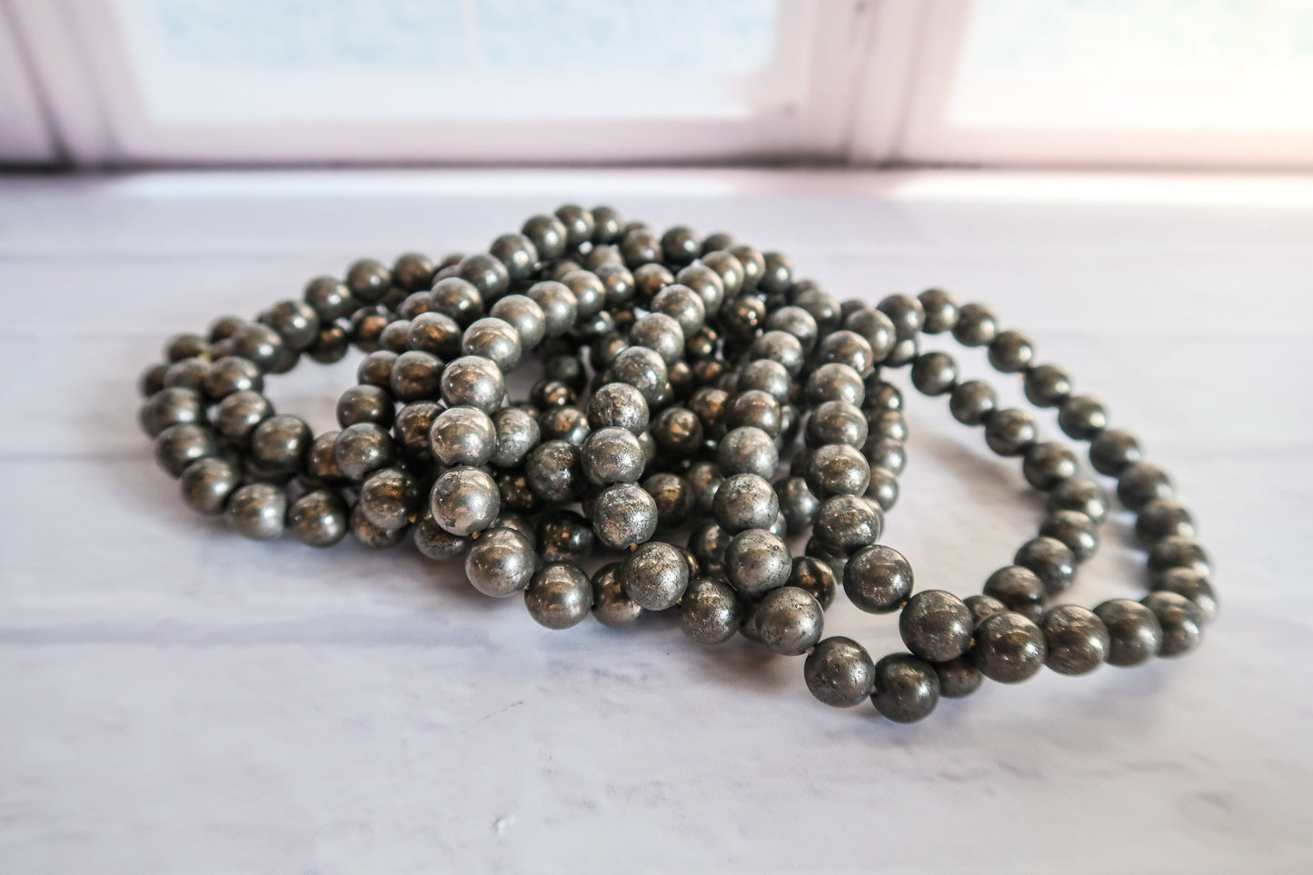 Pyrite Beaded Bracelet