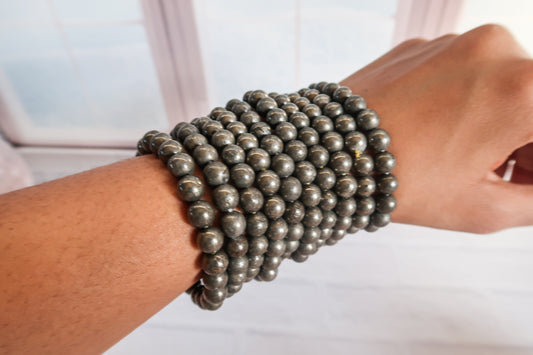 Pyrite Beaded Bracelet