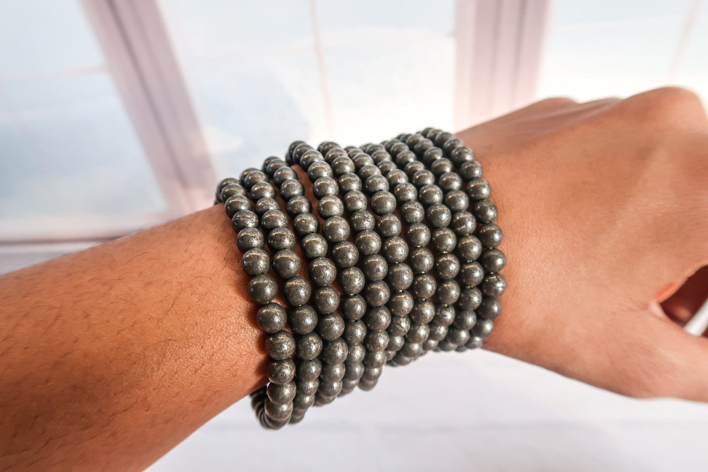 Pyrite Beaded Bracelet