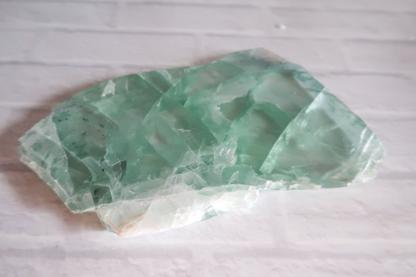 Polished Green Fluorite Slab