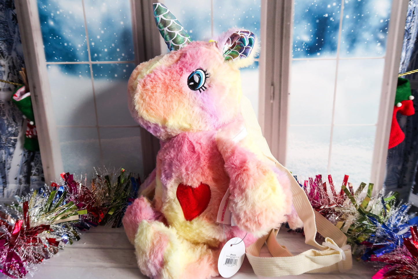 Plushie Heart Unicorn Backpack - Pink