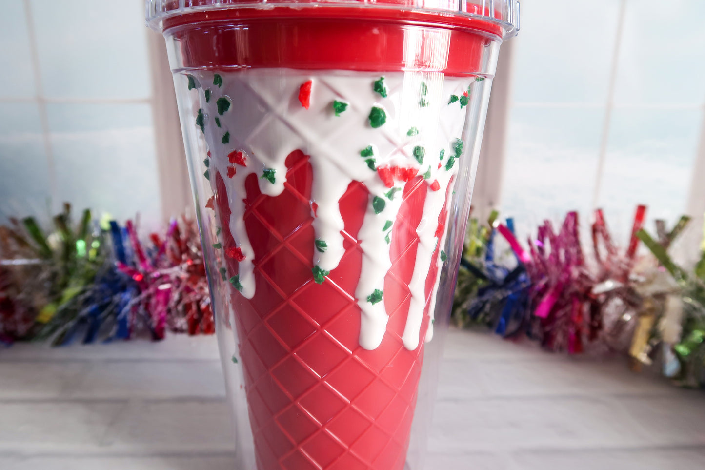 Festive Christmas Tree Tumbler