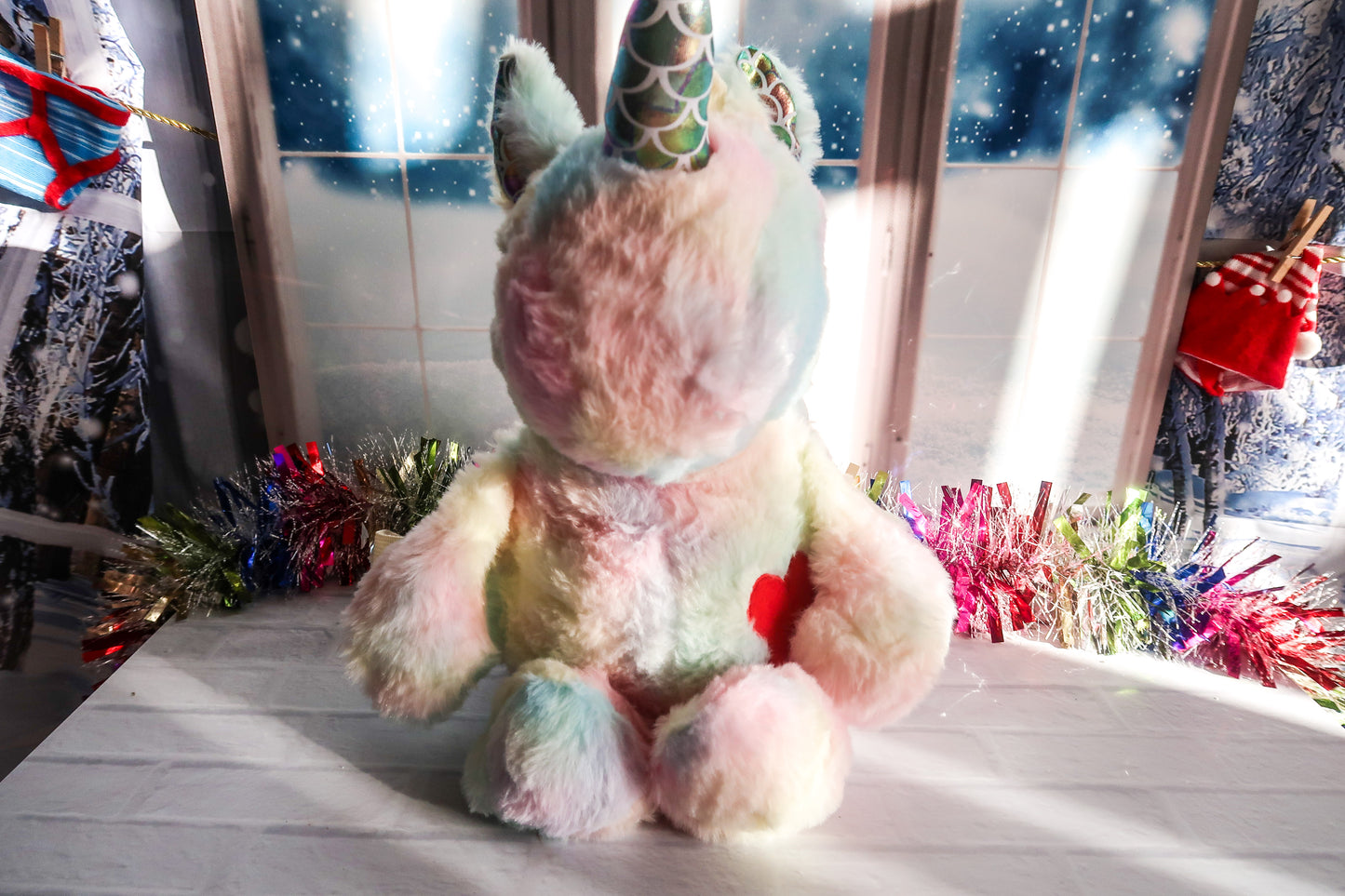 Plushie Heart Unicorn Backpack - Blue