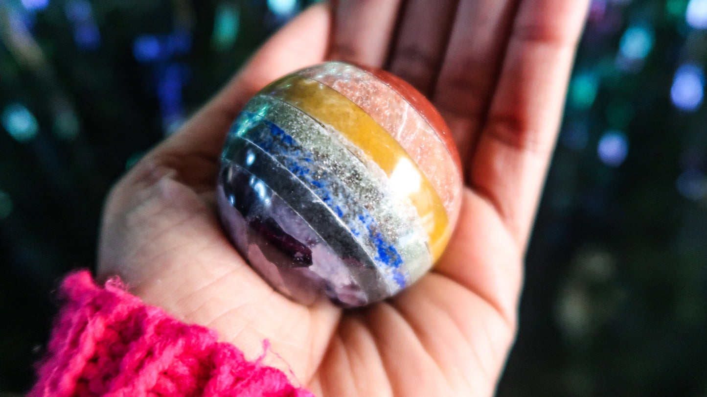 7 Chakra Gemstone Spheres