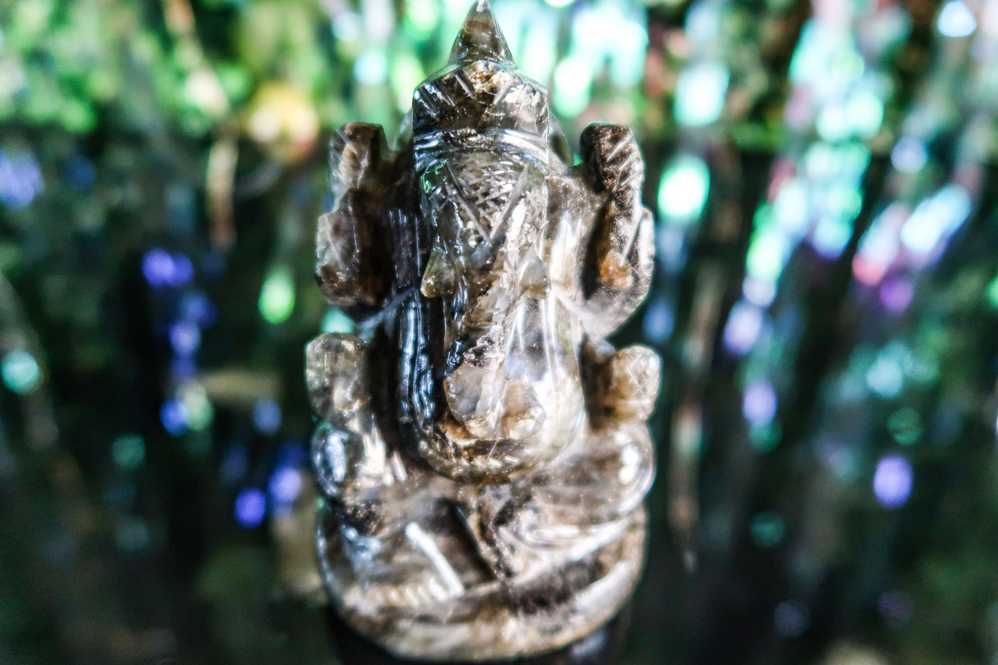 Labradorite Hand Carved Ganesha