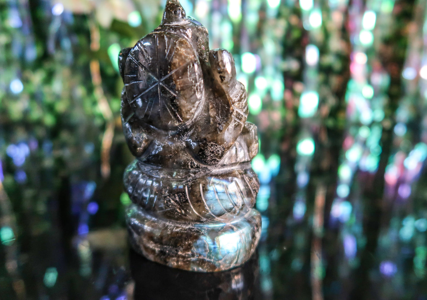 Labradorite Hand Carved Ganesha