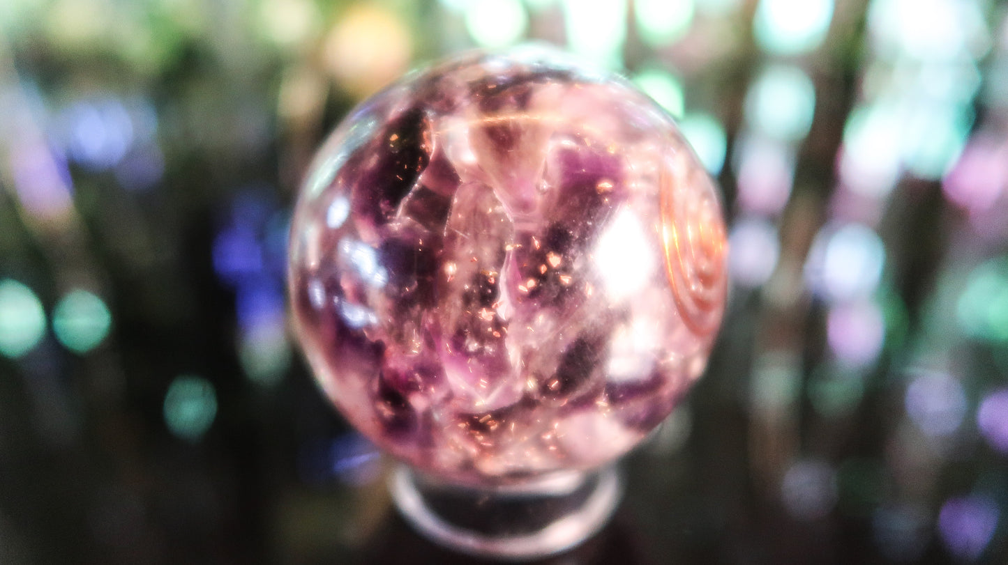 Amethyst Orgone Gemstone Sphere