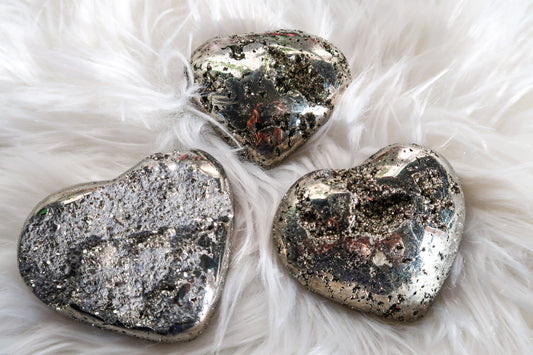 Druzy Pyrite Hearts