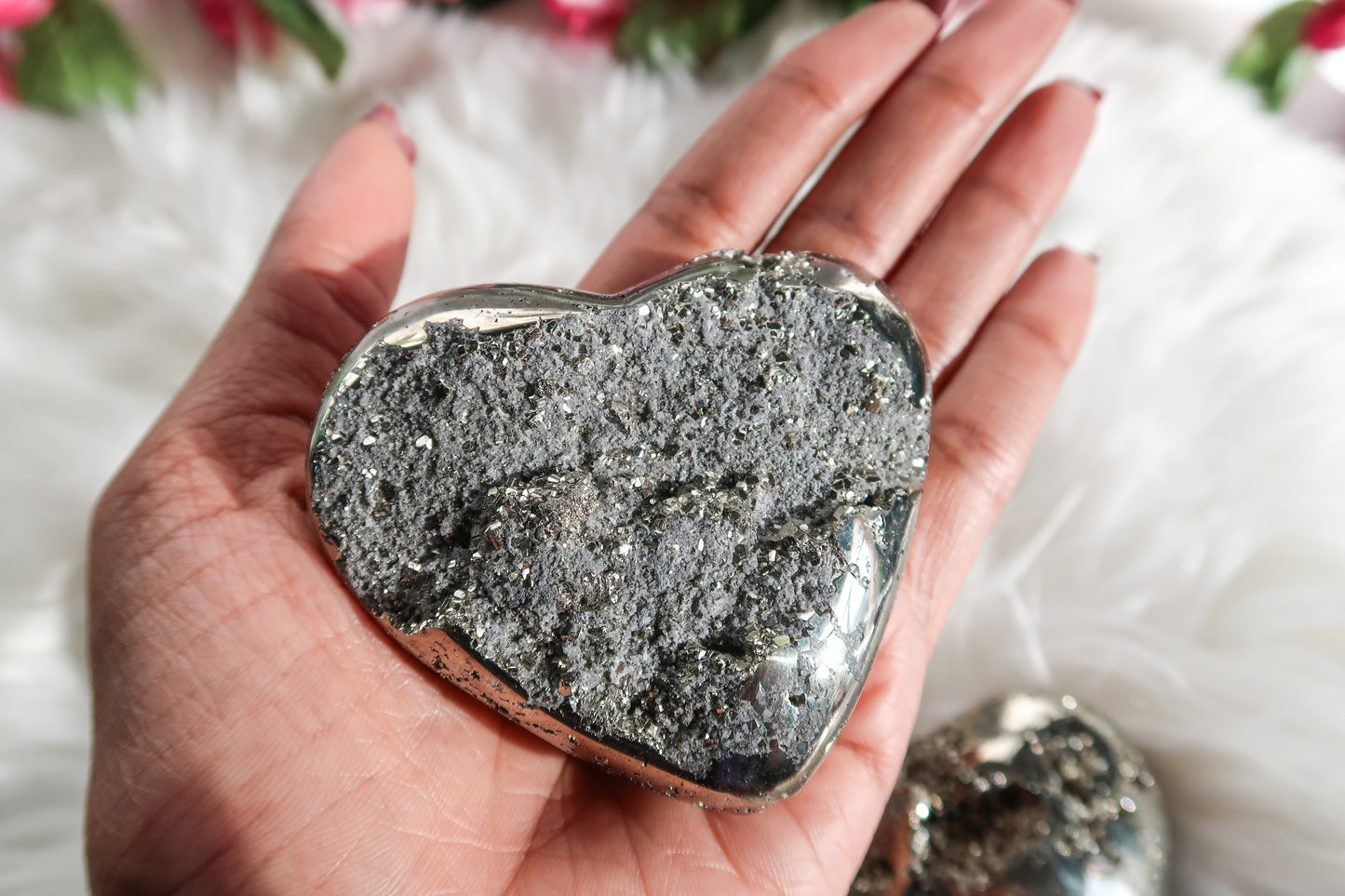 Druzy Pyrite Hearts