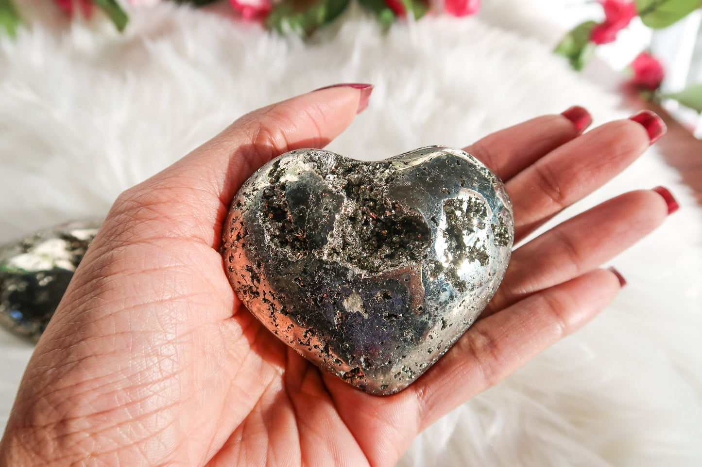 Druzy Pyrite Hearts