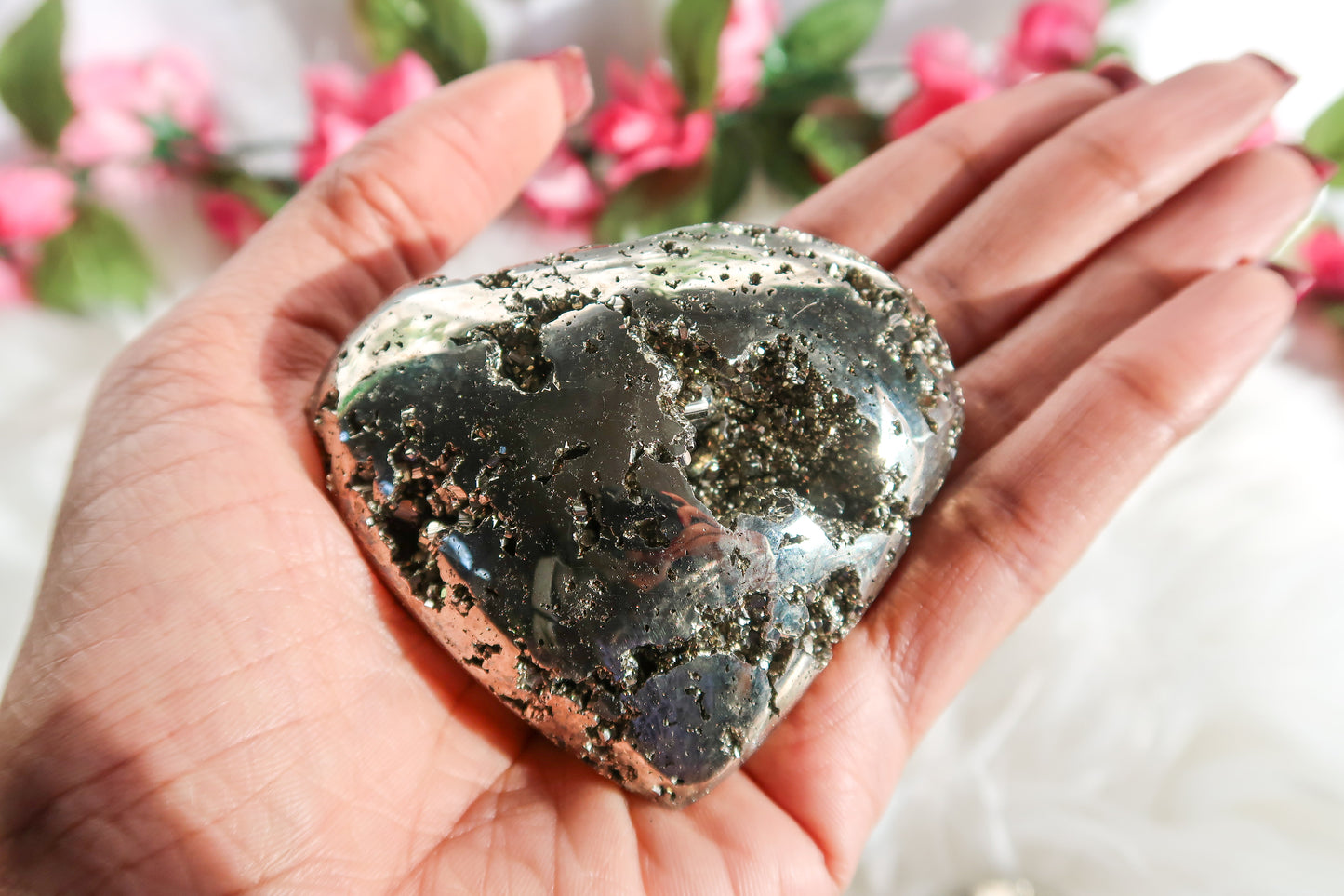 Druzy Pyrite Hearts