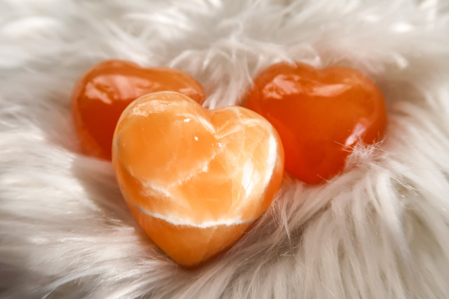 Orange Calcite Heart