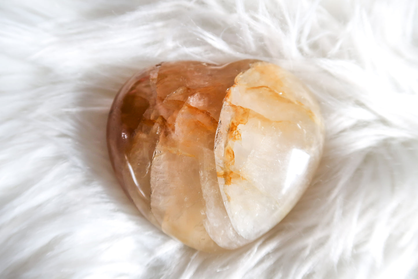 Golden Healer Quartz Crystal Heart