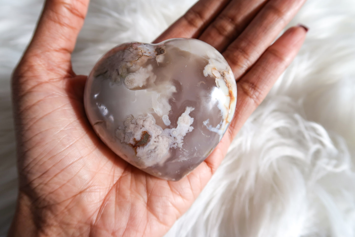 Flower Agate Hearts