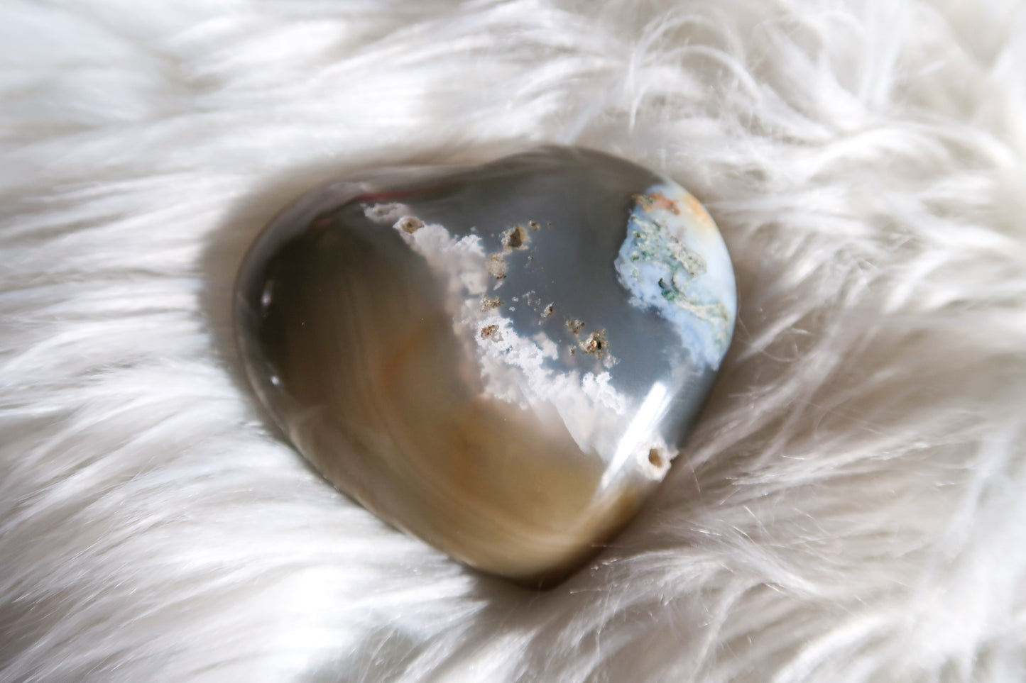 Flower Agate Hearts