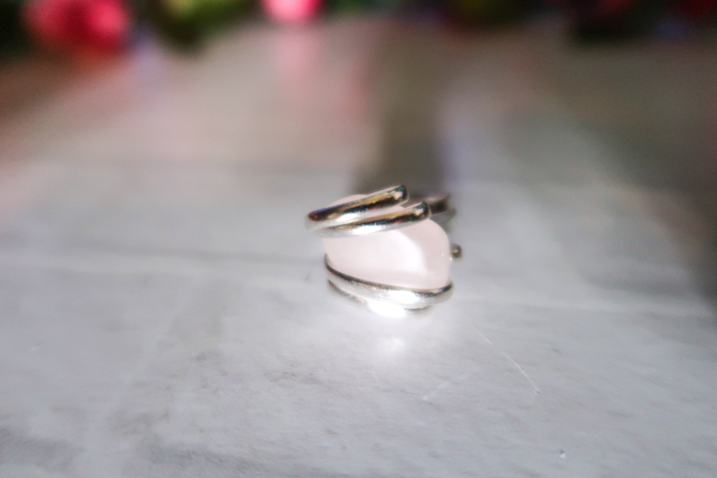 Crystal Rings with Unique Silver Band Design