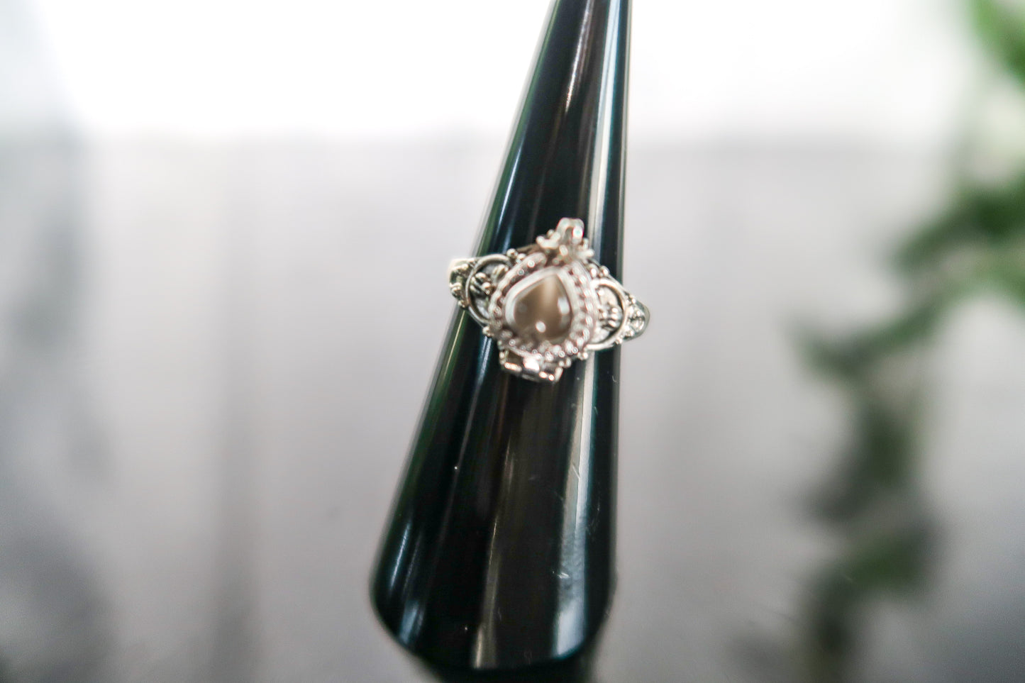 Moonstone Capsule Ring