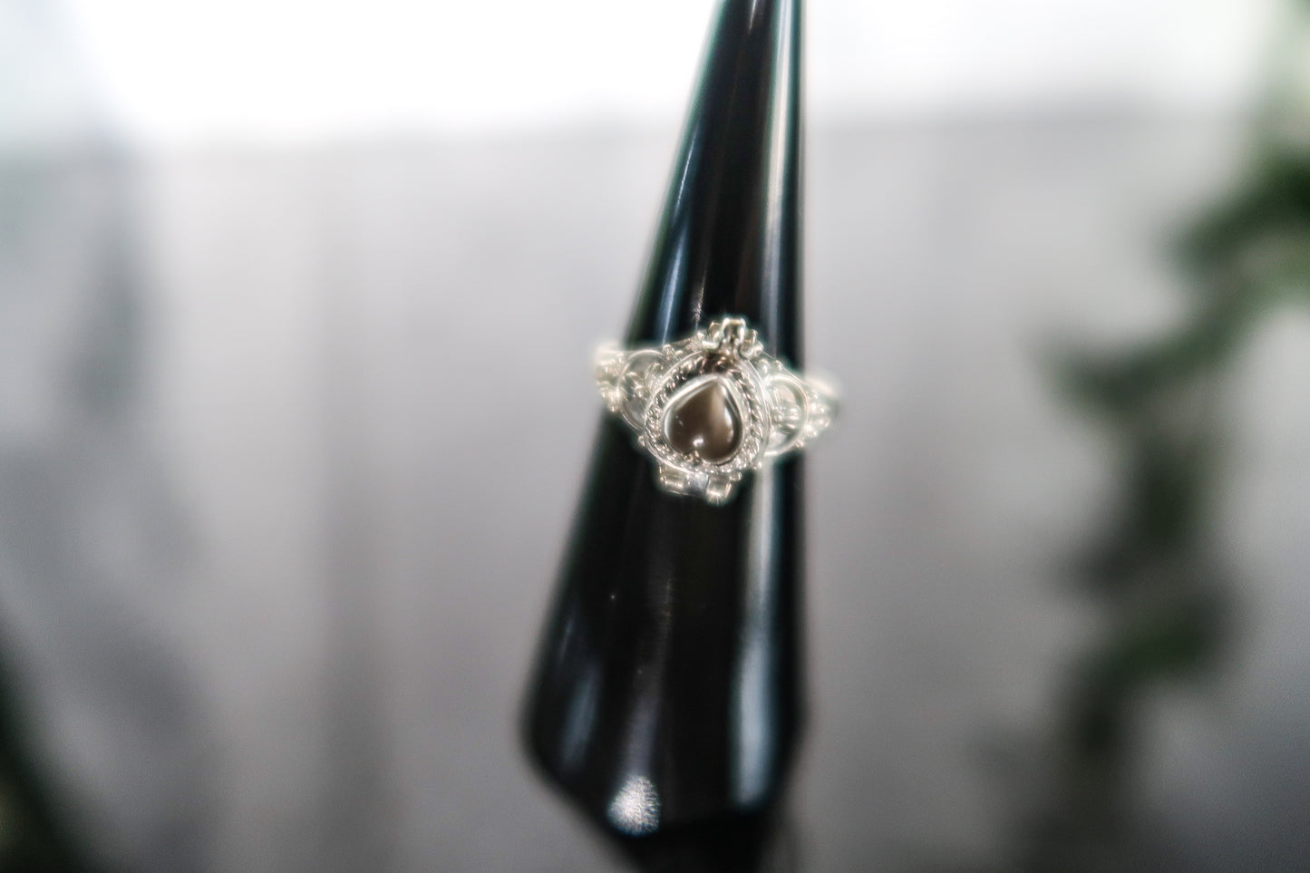 Moonstone Capsule Ring