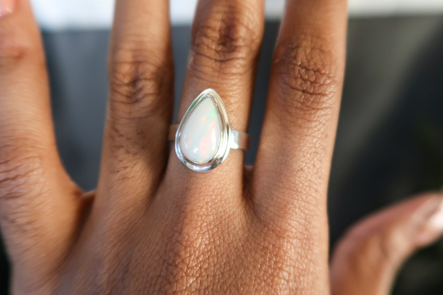 Beautiful Teardrop Opal Ring