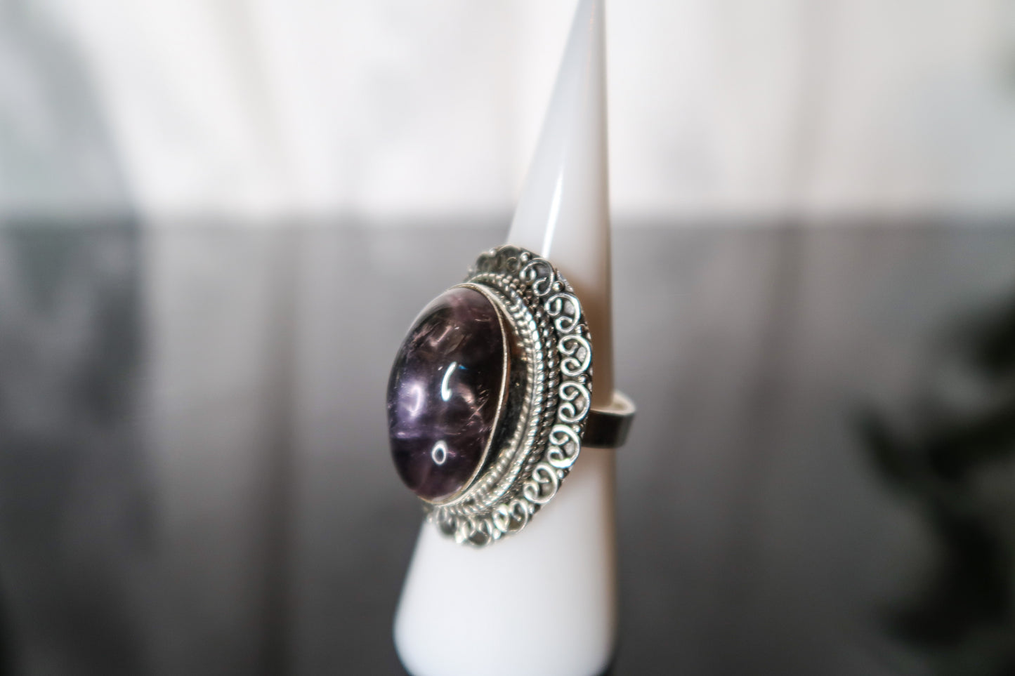 Beautiful Oval Shaped Amethyst Rings