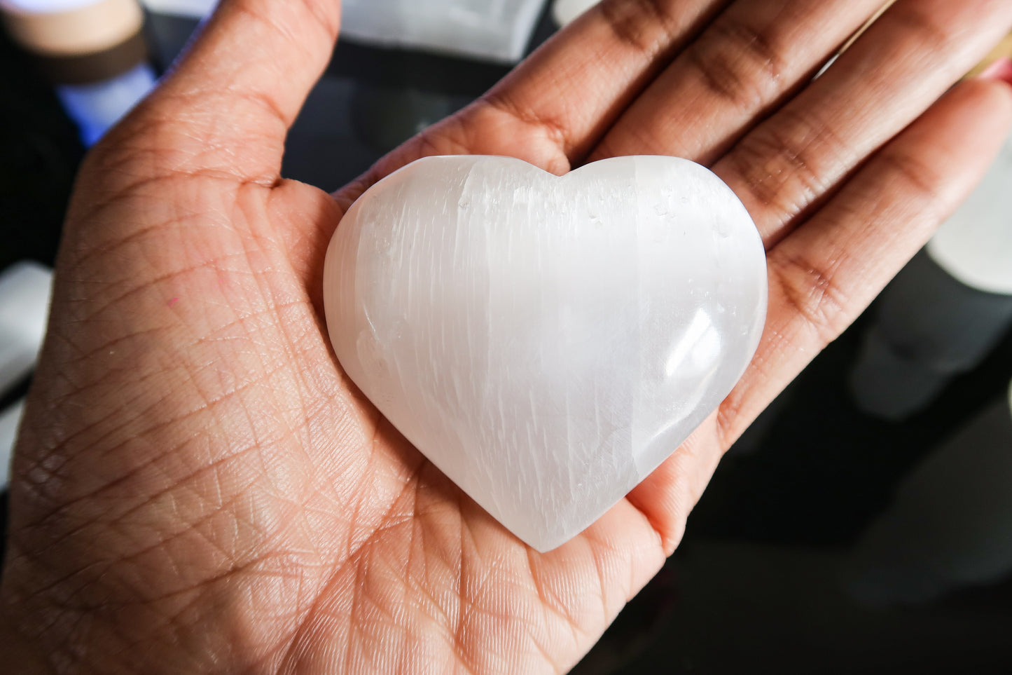 Selenite Crystal Heart