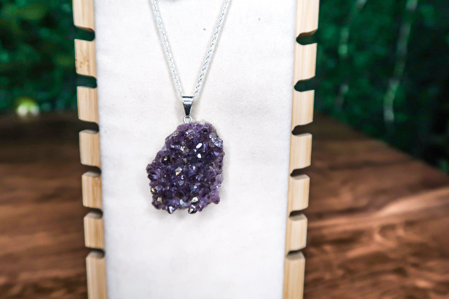 Aura Amethyst Cluster Necklaces