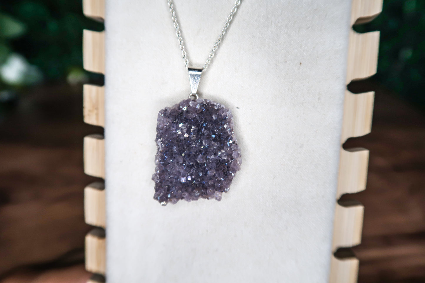 Aura Amethyst Cluster Necklaces