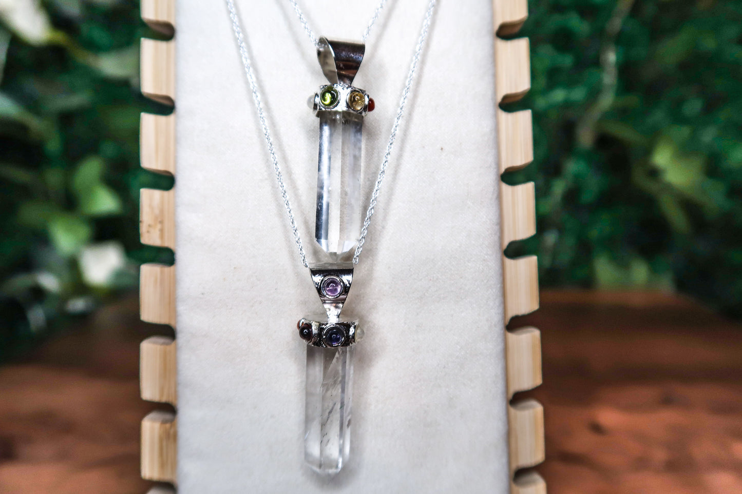 Clear Quartz Chakra Pendant Necklace