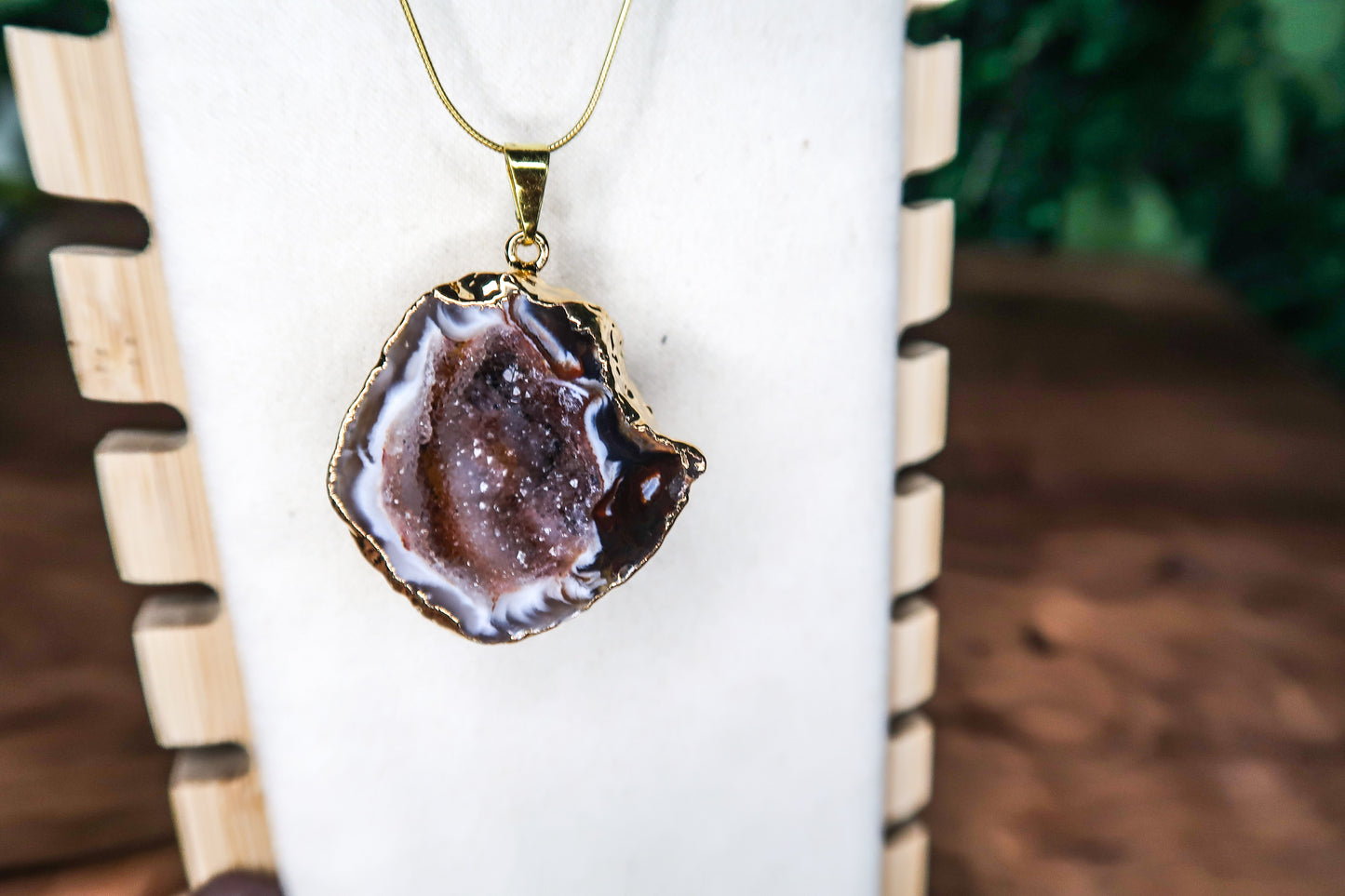 Geode Agate with Druzy Necklace