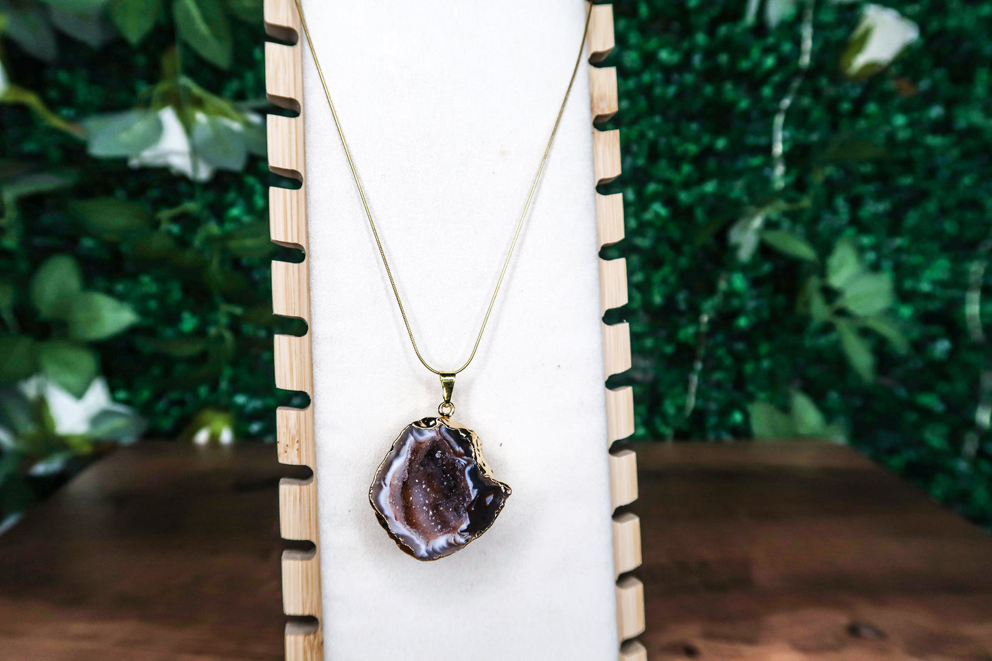 Geode Agate with Druzy Necklace